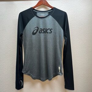 ASICS Women's Black and Gray Long Sleeve Shirt